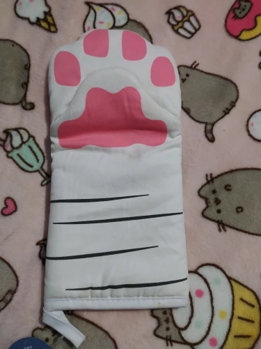 Cartoon Cat Paws Oven Mitts Long Coton Cuisson Isolation Micro-ondes  Résistant à la chaleur Gants antidérapants Animal Plus de styles