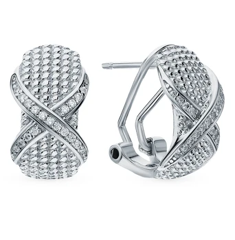 

Silver earrings with cubic zirconia sunlight sample 925