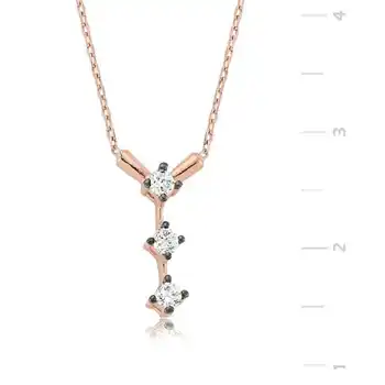 

KUTAYDAN 925 Sterling Silver 3 Stone Tria Lady Necklace