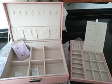 Joyero de terciopelo de doble capa, caja de almacenamiento de joyería europea de cuero de alta capacidad, soporte de joyería de gran espacio, caja de regalo