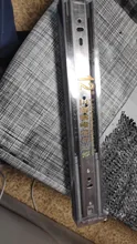 Track-Rail Hardware Sliding Furniture Cabinet KAK Soft Close 10--22-stainless-Steel Three-Section