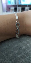 Pulsera Infinity con diamantes de imitación para hombre y mujer, joyería