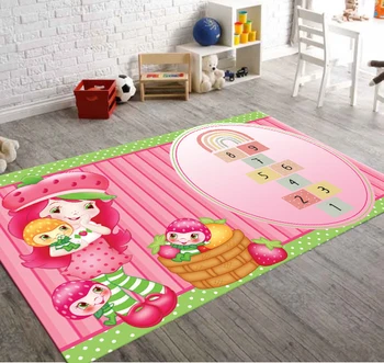 

Strawberry Girl And Hopscotch Patterned Carpet ,Non Slip Floor Carpet,Teen's Carpet,Turkish Rug