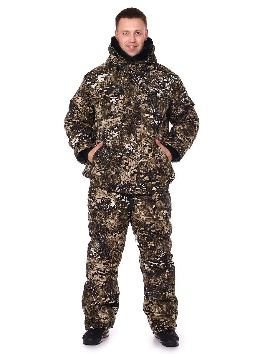 Suit warmed working KMF men's winter overalls slide suit for men uniforms clothes special clothing camouflage Men's jacket Fishing Camouflage