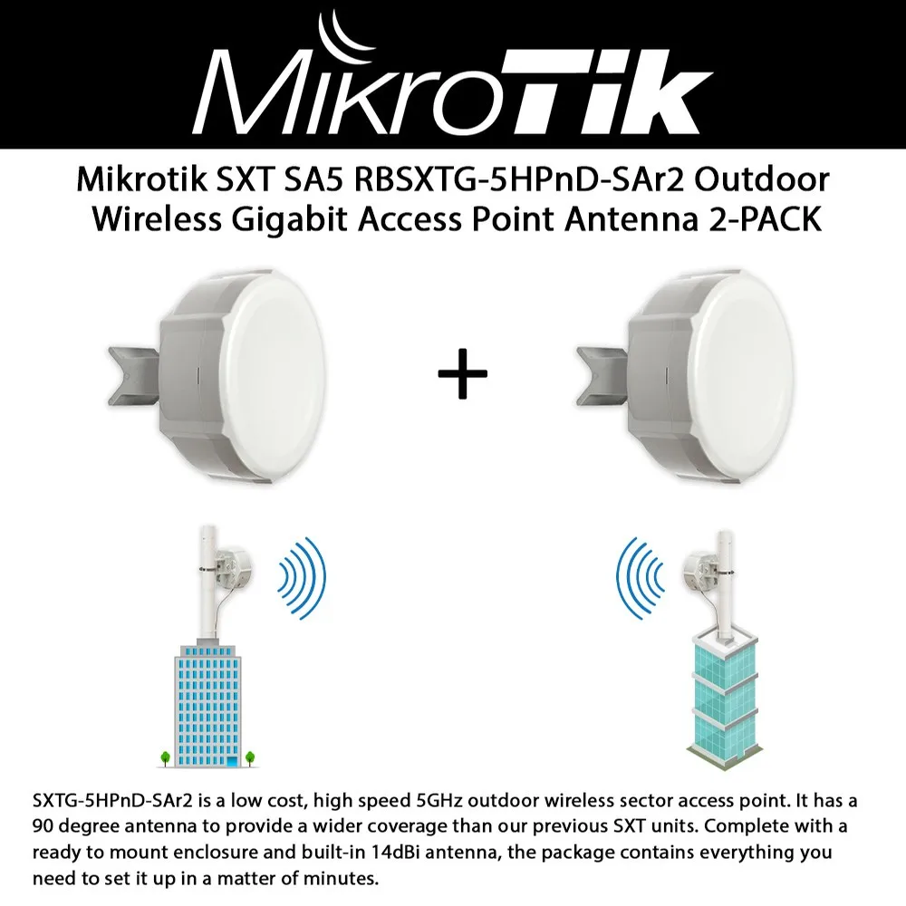 Mikrotik SXT SA5 14dBi интегрированный секторный AP, 90 градусов beamwidth, Gigabit Ethernet