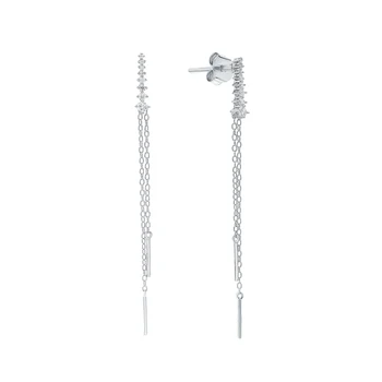 

Silver earrings with cubic zirconium sunlight sample 925