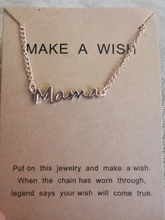 Día de la madre, carta de mamá colgante collar para mujer 3 colores mamá placa Cadena de clavícula collar joyería de personalidad regalo