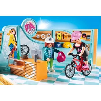 

PLAYMOBIL-bicycle shop and Skate toy, (geobra Brandstätter 9402)