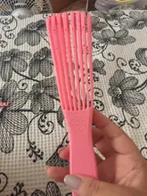 Desenredante de plástico, cepillo de pelo de masaje en el cuero cabelludo Detangler rizado mojado peine de cuidado de la salud de la mujer reducir la fatiga cepillo herramientas