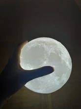 Night-Light Moon-Lamp Touch-Switch Bedroom-Decoration LED Birthday-Gift 3d-Print Rechargeable