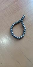 Pulsera de Metal elástica para hombre y mujer, brazalete redondo de piedra natural negra para la pérdida de peso, terapia magnética, hematita, moda