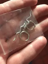 ANENJERY-pendientes de aro de Plata de Ley 925 para hombre y mujer, joyería de Animal dorado y plateado, S-E1386