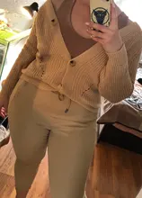 Cárdigan de invierno para mujer, suéter de cachemira de manga larga con cuello de pico, jerséis de punto, abrigo, 2021