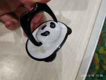 Chupete Dummy de Panda para pezón de bebé, chupete de silicona de grado alimenticio de PP, pezones de ortodoncia para niño pequeño con anillo, mordedor para bebé