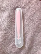 Cuchara de silicona suave para bebé, cuchara con detección de temperatura de Color caramelo, herramientas de alimentación de bebé, gran oferta