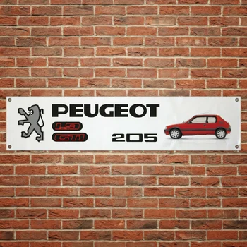

PEUGEOT 205 Banner pvc tent decoration, decoration sports for garage, Flag shop, shop decoration