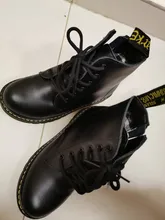 Botas de moto de cuero genuino para niños, zapatos para niñas pequeñas, botas militares con cierre lateral, para nieve, 050