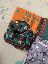 Pañal de tela para bebé, de bambú, carbón vegetal, lavable, reutilizable, con doble fuelle, 3-15kg, 8-36 libras, sin inserto, 1 unidad