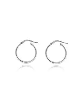 

Silver earrings Hoops Smooth round 19x2mm