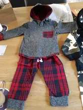 Hoodie Gifts Long-Sleeve Plaid/dinosaur-Pants Baby-Boy Outfits Grey Soft-Spring 2pcs-Set