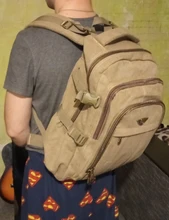 Canvas Backpack Mochila Rucksacks Notebook Schoolbags Laptop Travel-Shoulder Military