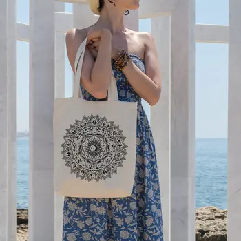 

Angemiel Bag Moon Crescent Line Motifs Shopping Beach Tote Bag