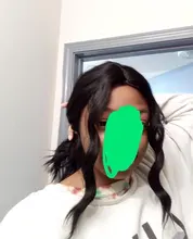 Wigs Short Wavy-Hair Heat-Resistant-Fiber Water-Wave Lace-Front Black Synthetic FREEWOMAN