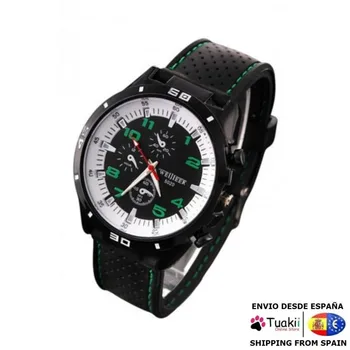 

Analog Quartz men's watch Green O7D9