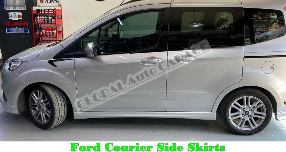 

Накладки на порог для курьерской боковой юбки Ford 2014, 2015, 2016, 2017, автомобильный аксессуар для стайлинга, универсальный спойлер, брызговики