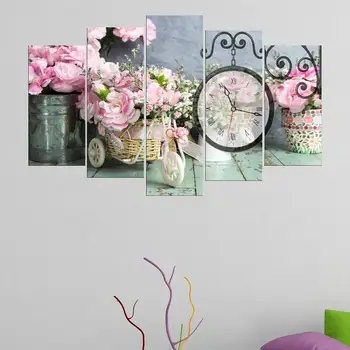 

Pink Hyacinth 5 Parts Mdf Clock Table