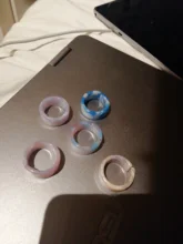 HUANZHI-Conjunto de anillos redondos de resina acrílica para mujer, colorido, Diamante de imitación cuadrado geométrico, regalo de viaje, 2021