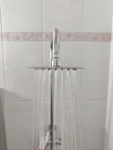 EVERSO-Cabezal de ducha de lluvia de acero inoxidable, ultrafino, acabado cromado, redondo y cuadrado, 12/10/8/6/4 pulgadas