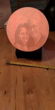 Night-Light Moon-Lamp Gift Photo-Customized 3d-Printing Rechargeable Personality 