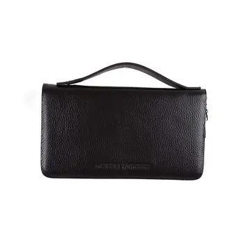

Leather hand wallet with safety belt 22x13x3 cm.