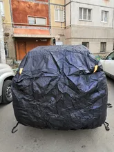 X Autohaux-Cubierta de tela impermeable para el coche, funda universal transpirable, con espacio para los espejos, en color negro, ofrece una protección tanto en invierno como en verano