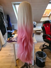 L-Email Wig Blonde Ahri Cosplay Synthetic-Hair KDA Baddest Heat-Resistant with LOL Ears