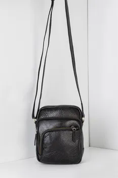 

İLVİ Agasfer Men's Shoulder Bag Black Leather