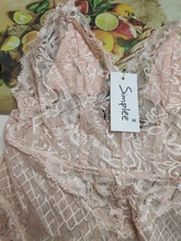 Lace Bodysuit Simplee Women Romper Floral-Top Backless Pink Deep-V-Neck Sexy Mesh Black