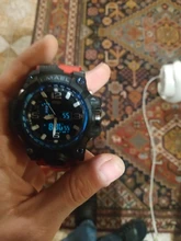 Reloj pulsera militar de hombre resistente al agua 50 m, reloj LED de cuarzo deportivo hombre, reloj deportivo para hombre 1545 S Shock