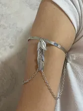 Leaves Bracelet Bangle Jewelry Charms Boho Retro Upper Women Gold/silver-Color for Love