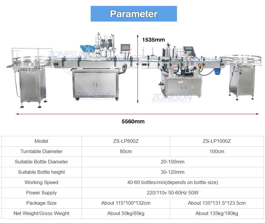 ZONESUN ZS-FAL180A8 Full Automatic Magnetic Pump Liquid Filling Capping and Labeling Machine