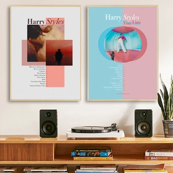 

Harry Styles Music Posters British Singer Coffee Cream and Fine Line Music Album Prints Wall Art Pictures Canvas Painting Decor
