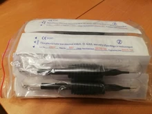 Aguja de tatuaje estéril desechable, soporte de punta de agarre de silicona rl rs rm, suministros para máquina de tatuar, negro