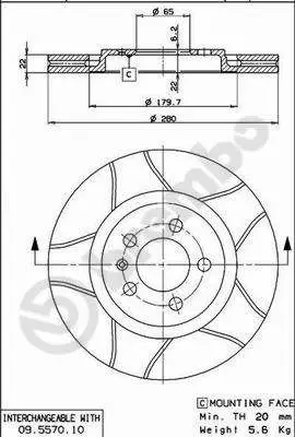 Диск тормозной передний VW Golf/Passat/Vento 2.0/2.8/2.9 91-98 B