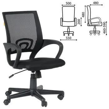 

Operator Chair Ch 696 with armrests, black tw-01