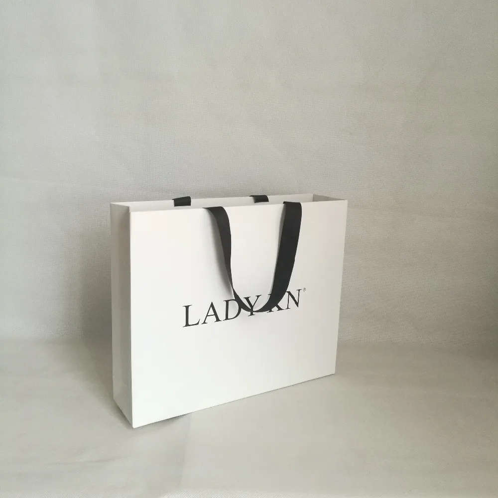 Top Wholesales 500pcs/lot Custom Printed Your Own Logo White Brown Kraft Gift Craft Shopping Paper Bag With Ribbon Handles for Gift 4 Top Wholesales 500pcs/lot Custom Printed Your Own Logo White Brown Kraft Gift Craft Shopping Paper Bag With Ribbon Handles for Gift 4