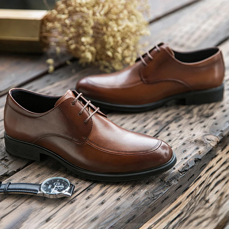CAMEL zapatos de vestir de piel auténtica para hombre, calzado Formal,  informal, a la moda, redondo, hecho a mano|Zapatos formales| - AliExpress