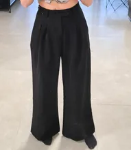 Pantalones lisos de pierna ancha para mujer, Pantalones largos de alta calidad, informales y sencillos, primavera y otoño, 2021