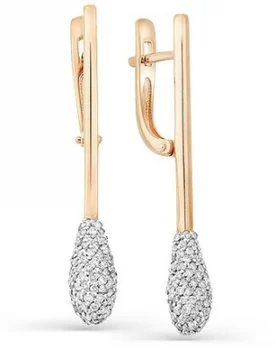 

Master brilliant drop earrings with 146 red gold diamonds