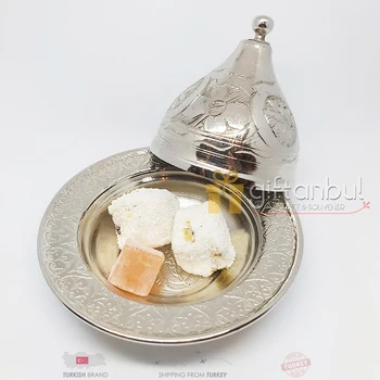 

Turkish Delight and Sugar Bowl Copper Handmade Candy Dish With Lid Decorative Authentic Medieval Style Wedding Gift